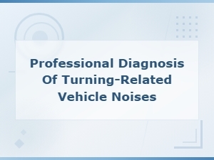 Professional Diagnosis of Turning-Related Vehicle Noises